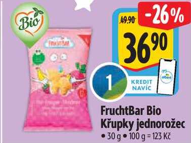 FruchtBar Bio Křupky jednorožec, 30 g 