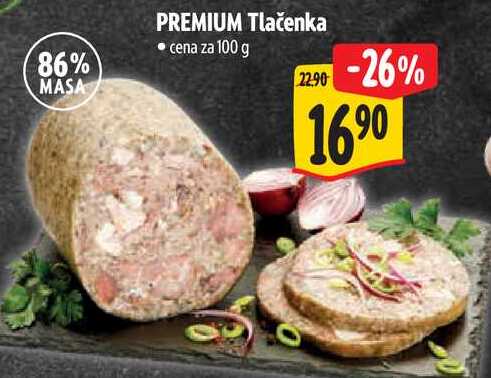 PREMIUM Tlačenka, cena za 100 g 