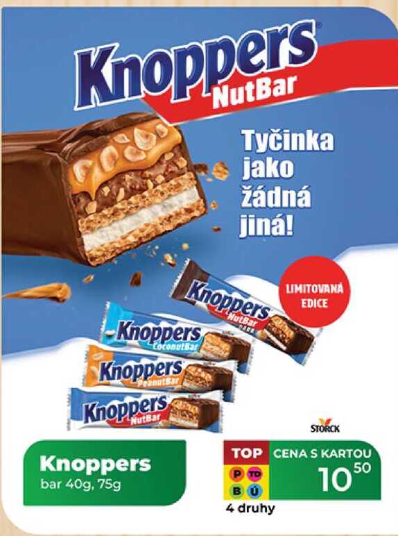 Knoppers bar 40g, 75g