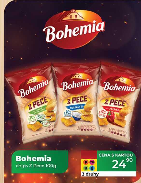 Bohemia chips Z Pece 100g  