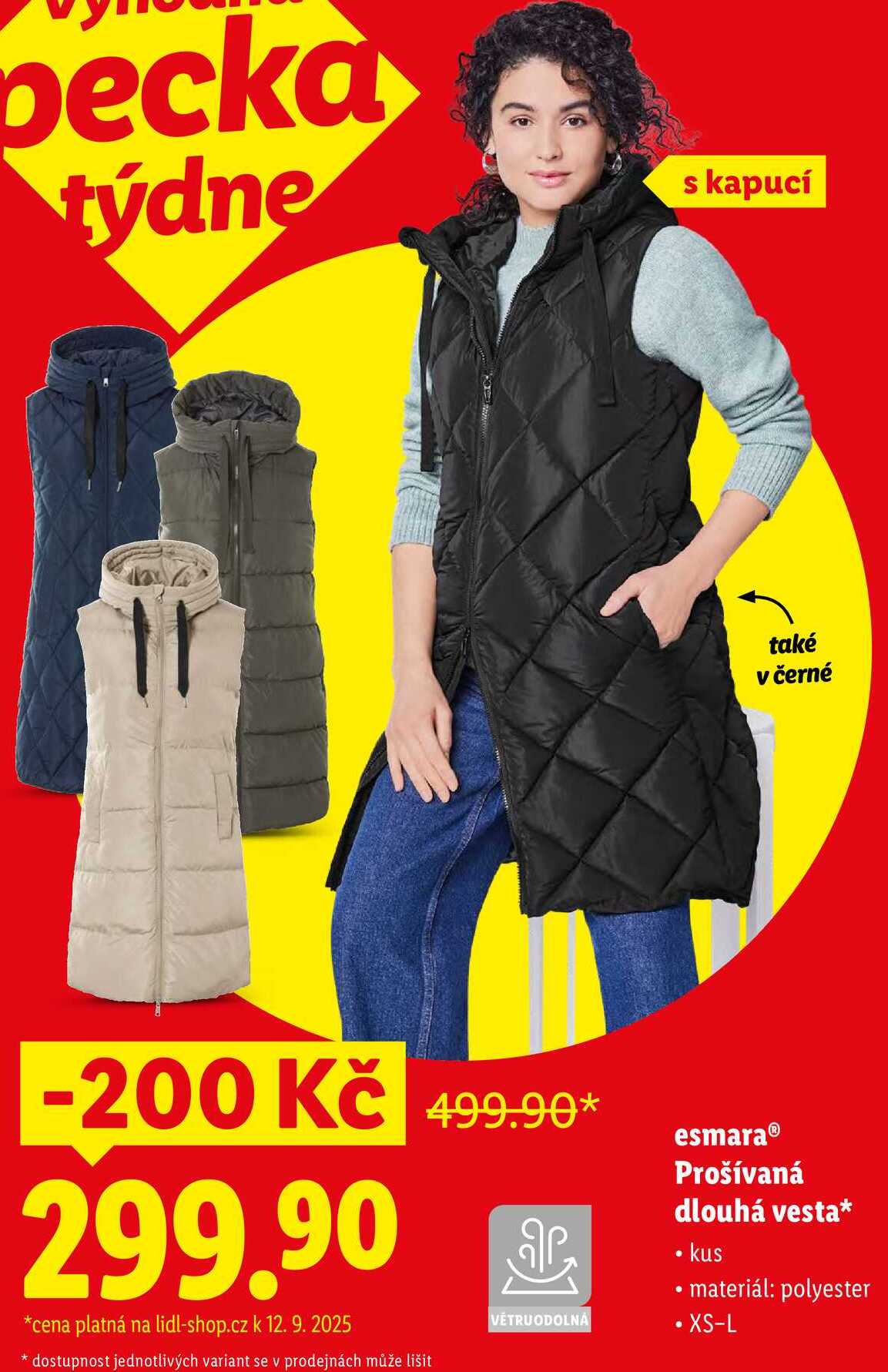 esmaraⓇ Prošívaná dlouhá vesta
