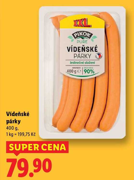 Vídeňské párky, 400 g