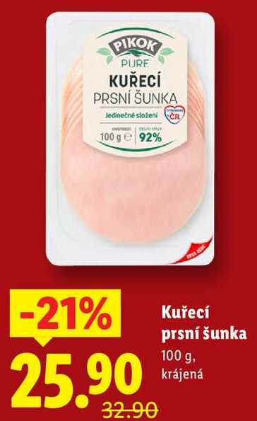 Kuřecí prsní šunka, 100 g