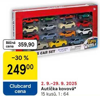 Autíčka kovová, 15 kusů. 1: 64 