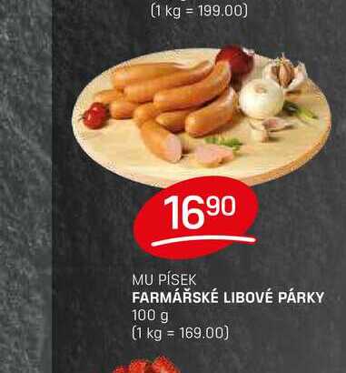 FARMÁŘSKÉ LIBOVÉ PÁRKY 100 g 