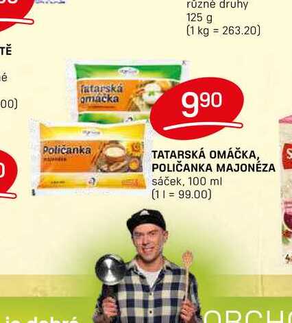 TATARSKÁ OMÁČKA, POLIČANKA MAJONÉZA sáček, 100 ml 