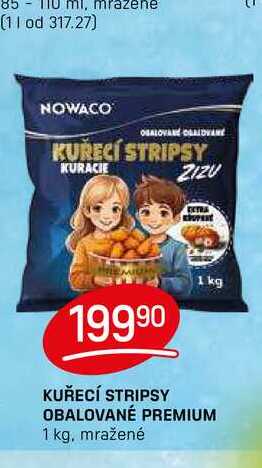 KUŘECÍ STRIPSY OBALOVANÉ PREMIUM 1 kg, mražené 