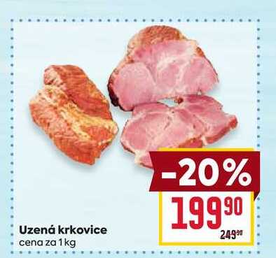 Uzená krkovice cena za 1 kg 