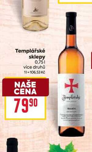 Templářské sklepy 0,75l