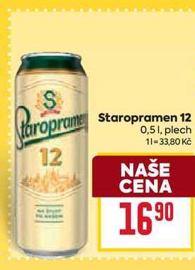 Staropramen 12 0,51, plech 