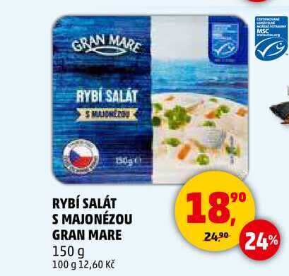 RYBÍ SALÁT S MAJONÉZOU GRAN MARE, 150 g 