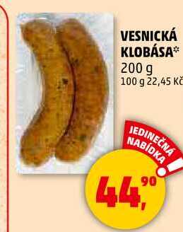 VESNICKÁ KLOBÁSA, 200 g 