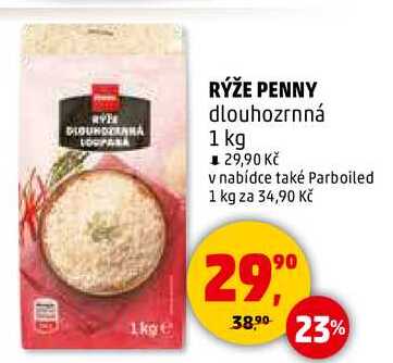 RÝŽE PENNY dlouhozrnná, 1 kg 