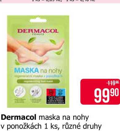 Dermacol maska na nohy v ponožkách 1 ks, různé druhy 