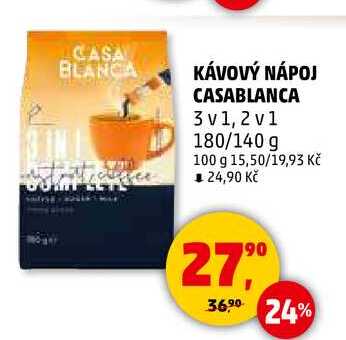 KÁVOVÝ NÁPOJ CASABLANCA 3 v 1, 2 v 1, 180/140 g 