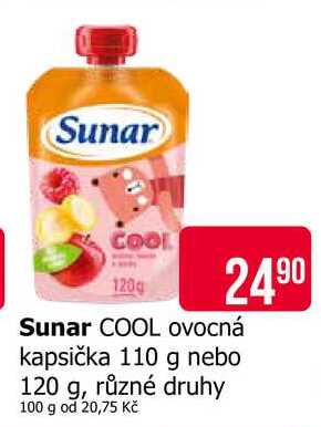 Sunar COOL ovocná kapsička 110 g 