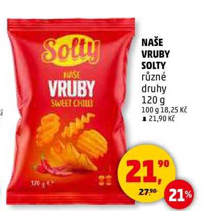 NAŠE VRUBY SOLTY různé druhy, 120 g 