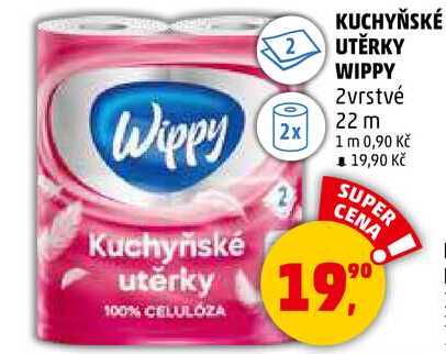 KUCHYŇSKÉ UTĚRKY WIPPY, 2vrstvé, 22 m