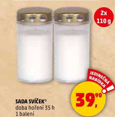 SADA SVÍČEK doba hoření 35 h, 1 balení  