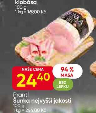 Šunka nejvyšší jakosti 100 g