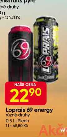 Loprais 69 energy různé druhy 0,5l Plech 