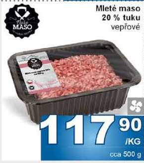 Mleté maso 20% tuku vepřové 100g