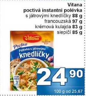 Vitana poctivá instantni polévka s játrovými knedlíčky 88 g