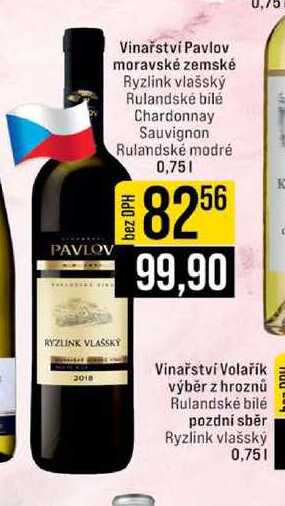 Vinařství Pavlov moravské zemské víno 0,75 l
