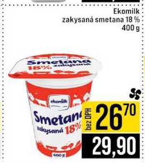 Ekomilk zakysaná smetana 18% 400 g 