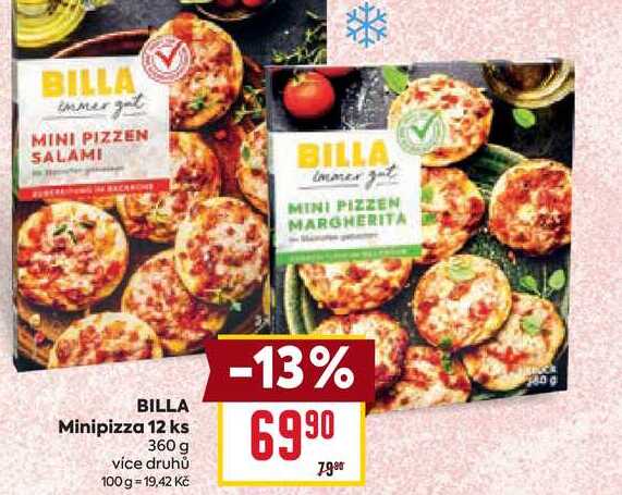 BILLA Minipizza 12 ks 360 g 