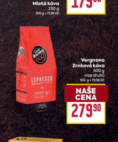 Vergnano Zrnková káva 500 g 