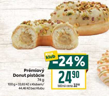 Prémiový Donut pistácie 74 g 