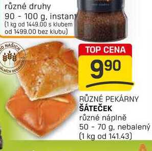 ŠÁTEČEK různé náplně 50 -70 g, nebalený 