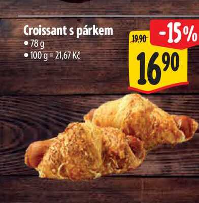 Croissant s párkem 78 g 
