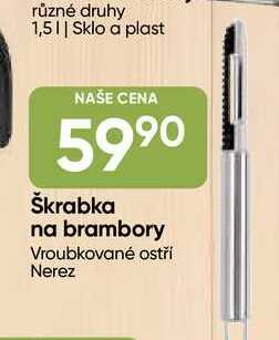Škrabka na brambory Vroubkované ostří Nerez 