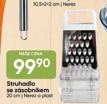 Struhadlo se zásobníkem 20 cm, Nerez a plast 