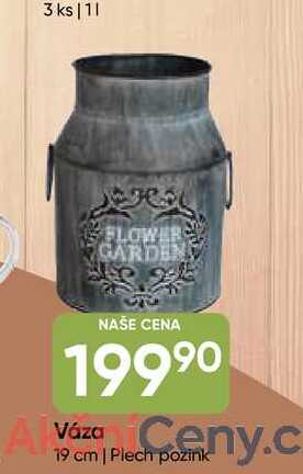 Váza 19 cm, Plech pozink 