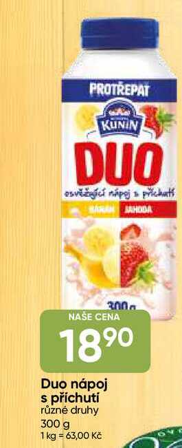 Kunín Duo nápoj s příchutí různé druhy 300 g
