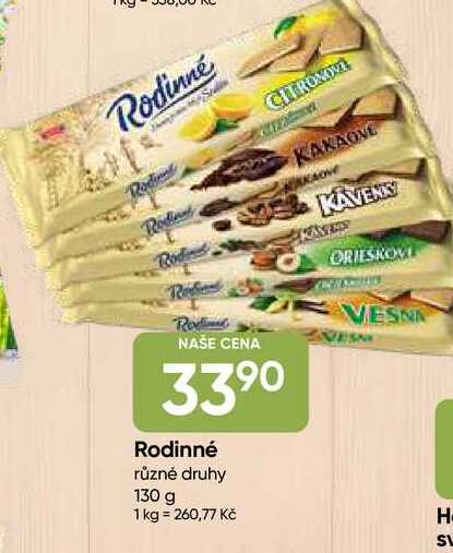 Rodinné různé druhy 130 g