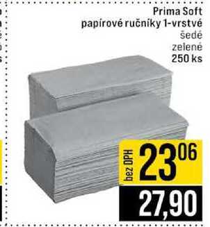 Prima Soft papírové ručníky 1-vrstvé 250 ks 