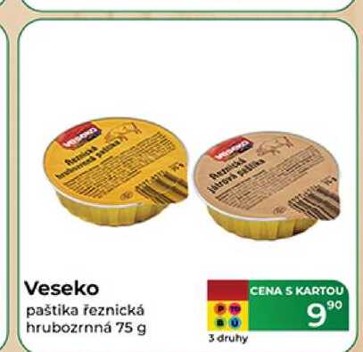 Veseko paštika řeznická hrubozrnná 75 g 