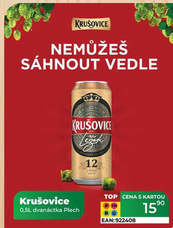 Krušovice 0,5L dvanáctka Plech  