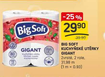 BIG SOFT KUCHYŇSKÉ UTĚRKY GIGANT 2vrsté, 2 role