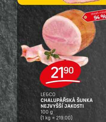 ŠUNKA NEJVYŠŠÍ JAKOSTI 100 g