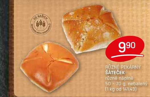 ŠÁTEČEK různé náplně 50-70 g, nebalený 