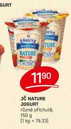JČ NATURE JOGURT různé příchutě, 150 g 