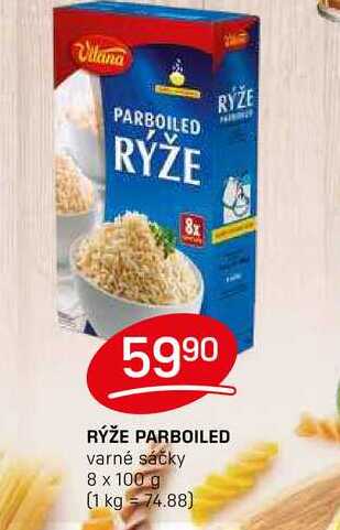 RÝŽE PARBOILED varné sáčky 8 x 100 g 
