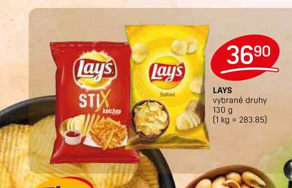 LAYS vybrané druhy 130 g 