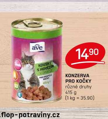 KONZERVA PRO KOČKY různé druhy 415 g 