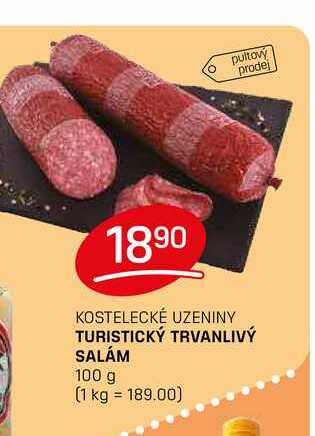 TURISTICKÝ TRVANLIVÝ SALÁM 100 g